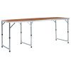 Skladací kempingový stôl 180x60 cm hliníkový-ForU-48174