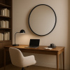 Valovič Woodworking Dizajnové okrúhle zrkadlo Odtieň: Čierna, Priemer: 170, LED: Bez podsvietenia