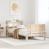 zahrada-XL Posteľný rám s čelom biely 75x190 cm borovicový masív 3306070
