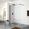 Hüppe MyFlex - Walk-In voľne stojaca čierna stena 90 cm