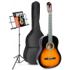 Max SoloArt Klasická akustická gitara so stojanom na noty - Farba Sunburst