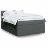 vidaXL Boxspring posteľ s matracom tmavosivá 160x200 cm látka 3289808