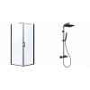Sprchový kút - SPRCHOVÁ KABÍNA 80 + panel + termostatická batéria (Sprchový kút - SPRCHOVÁ KABÍNA 80 + panel + termostatická batéria)