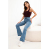 Kesi Włoski Dámske nohavice s rozšírenými nohavicami a vysokým pásom džínové Farba: Džínsy, Rozmer: xl Kód produktu: CZP8172