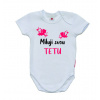 Kojenecké body s vtipným potiskem, Gama, krátký rukáv, Miluji svou tetu+Amorek velikost 74