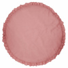 Cotton & Sweets Ľanová hracia podložka s volánikmi Pure Nature Exclusive - ružová