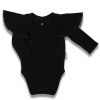 Dojčenské body s dlhým rukávom Nicol Viki čierne - 80 (9-12m)
