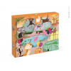 Janod 02774 cardboard s textúrou TACTILE Deň v Zoologickej záhrade 20 dielov