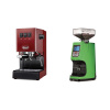 Gaggia New Classic EVO, red + Eureka Atom 60, kawasaki green