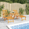 Záhradné lehátko - Vidaxl Terrace Deck Decklairs s nohami a stolom, pevné (Vidaxl Terrace Deck Decklairs s nohami a stolom, pevné)