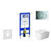 Geberit Duofix Modul na závesné WC s tlačidlom Sigma01, lesklý chróm + Duravit ME by Starck - WC a doska, Rimless, SoftClose 111.355.00.5 NM2