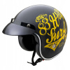 Moto prilba W-TEC Café Racer (Veľkosť: S (55-56), Farba: 3Ways Surf Yellow