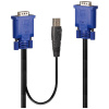 LINDY KVM adaptér [1x VGA - 1x VGA, USB A] 1.00 m čierna, modrá; 32185