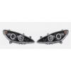 Peugeot 307 predné svetlá čierne Angel Eyes
