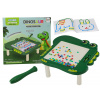 LEAN Toys Edukačná magnetická tabuľka s dinosaurami a puzzle, zelená