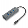 i-tec USB-C Metal 4-portový HUB, 4x USB 3.0 (C31HUBMETAL403)