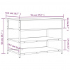 vidaXL Lavička na topánky dymový dub 70x42,5x50 cm kompozitné drevo - Hnedá - 33522-174707