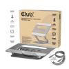 Club3D Nastavitelný hliníkový stojan pro notebook s USB-C hubem na 2xUSB, 1xHDMI, 2xUSB-C, 1xRJ45, 360°, 100W, 4K60Hz CSV-2554 Club 3D