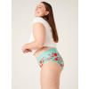 Menštruačné nohavičky Modibodi Sensual Hi-Waist Bikini Maxi Wildflower Aqua - VYBALENÉ (MODI4042WAVYB) XS