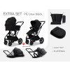 Dvojkombinácia kočíka Moon PIÚ Extra set 2025 - Black chrome Black chrome - ONYX BLACK