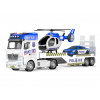 Wiky vehicles Auto policie tahač 55 cm a helikoptéra s efekty set