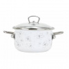 Hrniec s pokrievkou Belis PREMIUM bílý 18 cm / 2,2 l, smalt (71918-041DPIN3)