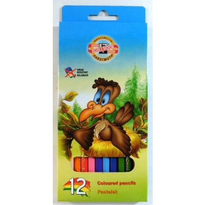 Farebné ceruzky KOH-I-NOOR 3552 "Vtáci"/12 farebná súprava