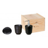 Set kúpeľňový v boxe s logom, RIVIERA BATH, čierna, set 3ks, DARČEKOVÉ BALENIE (DOPREDAJ)|Costa Nova