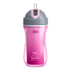 CHICCO Hrnček Sport termo so slamkou 266 ml ružový 14m+ 7x7x17 ružová