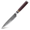 IZMAEL Damaškový kuchynský nôž Kašiwa Paring/Hnedá 13 cm