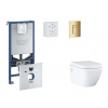 Grohe Rapid SLX Set predstenovej inštalácie, klozetu, dosky SoftClose a tlačidla Skate Cosmopolitan, Cool Sunrise SANI11BB4112-GR