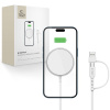 Bezdrôtová nabíjačka Tech-Protect Qi15W-A25 Magnetic Magsafe Wireless Charger White
