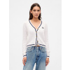 GAP Crop kardigán s logom Biela XL