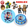 DIGITÁLNA TLAČ Opłatek na tort ROBLOX HRA MAN FACE + POSTAVY + TEXT 4