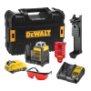 DCE0811D1R DEWALT 12V AKU KŘÍŽOVÝ ČERVENÝ LASER, 2 X 360°, 1 X 2,0 AH BATERIE, NABÍJEČKA, KUFR