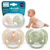 Avent Philips šidítko Ultrasoft Premium Zvířátko 2 ks oranžová/zelená