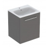 Geberit Selnova Square - Umývadlová skrinka 64x54x48 cm, s umývadlom, 1 dvierka, lávová mat 501.249.00.1