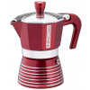 Pedrini Infinity Passion Rossa 3 tz kávovar z hliníka, lakovaný trblietkami