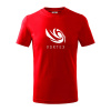 Vortex logo jednofarebné - Tričko detské bavlnené - 122 cm/6 rokov ( Červená )
