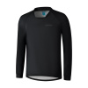 SHIMANO Cyklistický dres s dlhým rukávom letný - MYOKO LONG WARM - čierna L