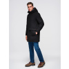 Ombre Men's parka coat with wool and hood - black čierna | modrá XL Ombre 5907064532698