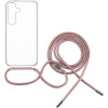FIXED Pure Neck kryt s ružovou šnúrkou na krk pre Samsung Galaxy S25 FIXPUN-1504-PI