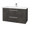 Dreja Umývadlová skrinka GIO SZZ2 100 - D16 Tmavý betón / Úchytka T01 / D16 Tmavý betón