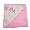 Kojenecká osuška plameniak Farba: Ružová, Veľkosť: 100*100