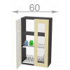 Casarredo CRAFT vitrína s odkvapkávačom 60, WD6092G, grafit/Craft sivý
