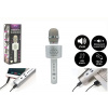 Teddies Mikrofón karaoke Bluetooth strieborný na batérie s USB káblom