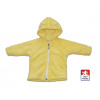 Zimní kojenecký kabátek/bundička Dětský svět žlutý s ouškama a krytím zipu vel.68