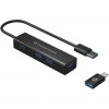 Conceptronic HUBBIES06B hub USB 3.2 Gen 1 (3.1 Gen 1) Type-A 5000 Mbit/s Čierna (HUBBIES06B)