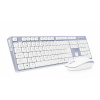 Set klávesnica + myš Connect IT CKM-7500-CS - bezdrátová šedo bílá klávesnice + myš, CZ + SK layout