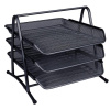 Q-CONNECT Drôtený stojan s 3 odkladačmi 350x275x278mm čierny